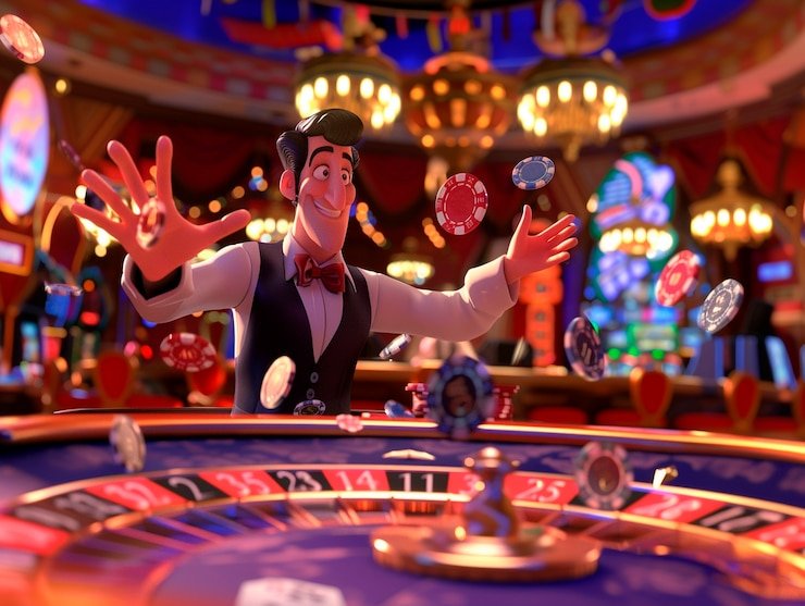 Live blackjack table at ran4d studio with professional dealer and multi-camera setup